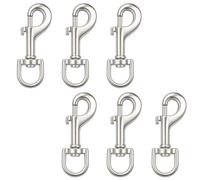 Lotnery 6 Pack Heavy Duty Dog Lead Clips with 360° Swivel - Zinc Alloy Snap Hooks for Pet Leads, Camping Gear & Keyrings | Weather-Resistant Trigger Clasps