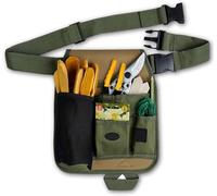 Lotnery Adjustable Garden Tool Belt Bag with 6 Pockets - Unisex Waist Pouch for Carpenters, Gardeners, Builders, Joiners | Ideal Gardening Gifts for Men, Tool Belts for Professionals