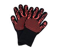 Lotnery BBQ & Oven Gloves: 800°C Heat Resistant with Non-Slip Silicone, Double-Layer Knit for Protection in Grilling, Baking, Easy Hang Design for Kitchen Safety