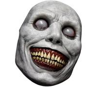 Lotnery Realistic White Exorcist Smile Mask - Creepy Full Head Latex Horror Face for Halloween Cosplay Props, Costume Parties and Scary Accessories