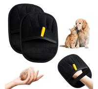 Lotnery Reusable Electrostatic Pet Hair Removal Gloves - 2PCS Large Size Five-Finger Design for Secure Grip, Static Technology Removes Hair from Cats, Dogs, Furniture, Clothing & Car Seats