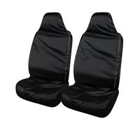 Lotnery Waterproof Car Seat Front Pair Covers Protectors for Cars & Vans seat covers Universal (138x56cm) Anti-Slip Design, Black - 2 x Fronts