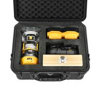 LOTOCASE Hard Case for Dewalt 20V Max XR Cordless Router - DCW600B, Waterproof & Shockproof Tool Bag, Compatible with 2-pack Batteries Below 20V 6.0ah, Charger, and Router Bits Set Box (Case Only)