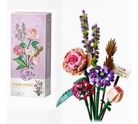 LOTOLO Mini Flower Bouquet Building Blocks Set,Artificial Flowers Botanical Collection Construction Building Bricks Toy,Eternal flowers Home Decor (Romantic)