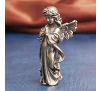 LOTONJT Brass Little Angel Statue Art Praying Angel Sculpture Desktop Miniature Statue Metal Angel Figurine Bronze Garden Yard Art Decor Love Amulet for Tranquility Happiness