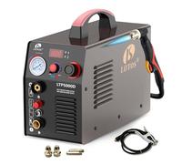 Lotos Technology Lotos LTP5000D 50Amp Non-Touch Pilot Arc Plasma Cutter Dual Voltage 110V/220V 1/2 Inch Clean Cut Brown