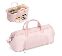 Lotour Hair Tools Travel Case Bag for Shark HD430 Flex Style/Dyson Hair Dryer/Dyson Airwrap, Portable Travel Storage Organizer for Hair Attachments (Pink)