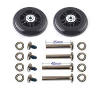 LOTOWELZON 1 Pair Luggage Replacement Wheels 75mm with 6mm(0.24") Bearings Repair Kits ABEC 608zz for Suitcase and Inline Outdoor Skate and Caster Board (OD75* W24mm/2.95"x0.94")