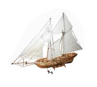Lotpken DIY Wooden Sailboat Model Kit 1:130 Scale - Intelligence Development Scientific Ancient Ship Building Project for Teens & Adults