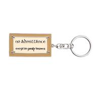LOTR TRILOGY - NO ADMITTANCE SIGN ENAMEL KEYRING