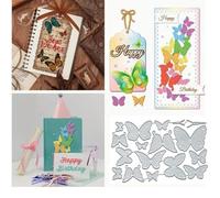 Lots Dot Butterfly Metal Die Cuts,Spring Flower Butterfly Cutting Dies Cut Stencils for DIY Invitation Card Scrapbooking Album Decorative Embossing Paper Dies Card Making