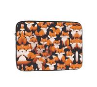 Lots of Cartoon Little Foxes Laptop Sleeve, 15 inch Laptop Bag, Suitable for Business Casual or School Laptop Carrying Bag