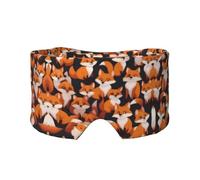 Lots of Cartoon Little Foxes Unisex Side Sleeping Headband, Sleeping Eye Mask and Ear Muffs, (26.8 * 4.3 inches), Indoor and Outdoor Travel Yoga Adjustable Comfort Eye and Ear Muffs,