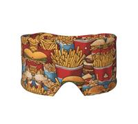 Lots of Cute Fries Unisex Side Sleeping Headband, Sleeping Eye Mask and Ear Muffs, (26.8 * 4.3 inches), Indoor and Outdoor Travel Yoga Adjustable Comfort Eye and Ear Muffs,