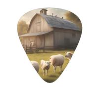 Lots of cute sheep Printed guitar picks, 12 pieces in 3 different thicknesses, suitable for acoustic guitar, electric guitar and band players
