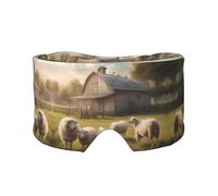 Lots of Cute Sheep Unisex Side Sleeping Headband, Sleeping Eye Mask and Ear Muffs, (26.8 * 4.3 inches), Indoor and Outdoor Travel Yoga Adjustable Comfort Eye and Ear Muffs,