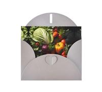 Lots of fresh vegetables Print Blank Note Card Sets with Gray Envelopes,Beautiful Birthday Greeting Cards 4 x 6",For All Occasions