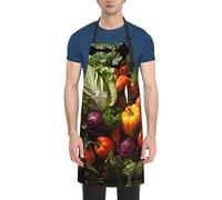 Lots of fresh vegetablesprint Waterproof Apron - Adjustable Kitchen Apron Thick and Durable,for Men & Women DishWashing Chef