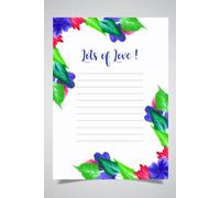 Lots of Love Floral Notebook: Beautiful 100-Page Lined Notebook for Journaling, Notes, and Everyday Thoughts | Vibrant Flower Design Makes a Perfect Gift for Women, Teens, and Girls