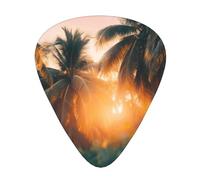 Lots of palm treesGuitar Picks, 12-Piece Pattern Set, Three Different Thicknesses for Acoustic Electric Guitar and Other Instruments