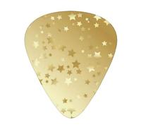 Lots Of Stars Gold Seamless,12 Pcs Guitar Pick,3 Different Thickness Plectrums for Acoustic Guitar Bass Ukulele (0.46mm 0.96mm 0.71mm)