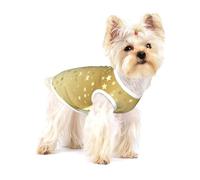 Lots Of Stars Gold Seamless,Cotton Sleeveless Pet T-Shirt Soft Stretchy Puppy Breathable Vest,L