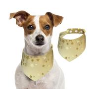 Lots Of Stars Gold Seamless,Dog Bandanas Cotton Pet Scarf Adjustable Bibs for Pet,S
