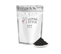 Lotsa Style Direct to Film DTF Powder Digital Transfer Hot Melt Adhesive PreTreat for Direct Print for T-Shirt (17.6oz/500g, Black)
