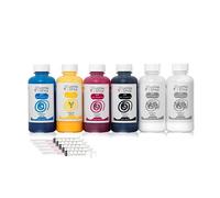 LOTSA. STYLE Premium DTF Ink Refill for Inkjet Printers Heat Transfer Film Printing (120ml x 6, CMYK Wh)