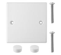 Lotsdonxia 1 Pcs Blanking Plate Cover - White Painted Electrical Receptacle Panel, Dustproof Safety Switch Panel for Unused Backboxes with Screws (Single Socket)