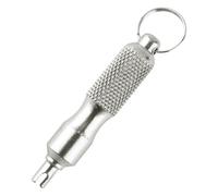 Lotsdonxia 1 Pcs Stainless Steel Valve Core Removal Tool Keychain Durable and Rust-Resistant Tyre Valve Remover Essential for Car and Bicycle Maintenance Compact and Convenient