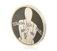 Lotsdonxia 1 Piece Funny Double-Sided Heads & Tails Coin - Acrylic Couple Challenge Token Playful Adult Joke for Date Night & Prank Fun