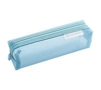 Lotsdonxia 1 Transparent Pencil Case with a Clear Zipper: Perfect for Exam Use, Organizing Office Supplies, and Storing Cosmetics(Blue)