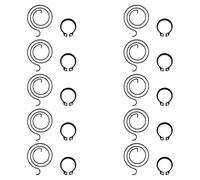 Lotsdonxia 10-Pack Door Handle Spring Repair Kit - 2mm Thick Coils and Circlips for Internal Door Handles, Universal DIY Replacement Set for Left/Right Handed Cabinet Latches