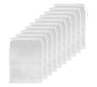 Lotsdonxia 10 Pcs 300 Mesh Strainer Bags, Reusable Micron Filter Bags with Drawstring, Nylon Juice Strainer Cloth for Juicing, Nut Milk, Wine Brewing, Homebrew and Cheese Making (30x20cm)