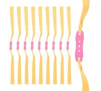 Lotsdonxia 10 Pcs Catapult Replacement Bands Set - Premium Flat Rubber Slingshot Elastic with Leather Pouch for Target Practice and Outdoor Training