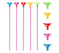 Lotsdonxia 100 Pcs Balloon Sticks with Holder Cups, Reusable Balloon Display Stands for Party Decorations, Baby Showers, Birthdays, Weddings and Graduations (Multi-Colored)