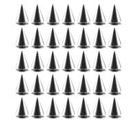 Lotsdonxia 100 PCS Cone Studs Spikes 7 x 10mm - Durable Metal Screw Back Bullet Rivets for DIY Leather Craft, Clothing, Jacket & Bag Decoration (Silver)