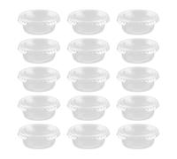 Lotsdonxia 100 Pcs Disposable Reptile Feeding Cups, Transparent Plastic Feeding Cup, 1.5oz Small Gecko Food and Water Bowls for Crested Geckos, Lizards, Turtles