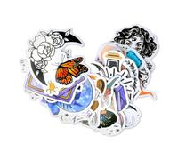 Lotsdonxia 100-Pcs Multicolor Witchy Boho Gothic Vinyl Waterproof Stickers - Applicable for Phone, Laptop, Water Bottle Decor