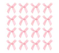 Lotsdonxia 100 Pcs Pink Satin Ribbon Bows - 1cm Double-Sided Mini Bows for Wedding Decor, Crafts, Gift Wrapping and DIY Embellishments