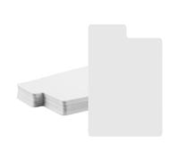 Lotsdonxia 100 Pcs Plastic Card Dividers, Premium PP Trading Organiser, Reusable White Separator Tool for Collectible, Game, Sports Cards Storage and Organisation