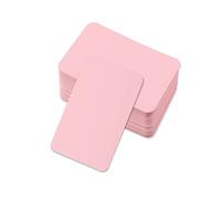Lotsdonxia 100 Pieces of Kraft Paper Cards - Unwritten Message Paper丨Blank and Versatile Cards for DIY Gifts, Learning, Memo Notes, and Word Tags（Pink）