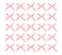 Lotsdonxia 100Pcs Mini Satin Bows Double-Sided Ribbon for DIY Crafts, Wedding Decor Gift Wrapping (Pink)