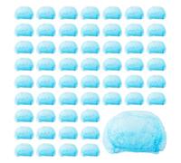 Lotsdonxia 100Pcs Scure fit Hygienic Blue Disposable Hair Nets, Non-Woven Single Elastic Mob Caps, Food Safe, Universal Size (21") for Catering, Beauty & Industry