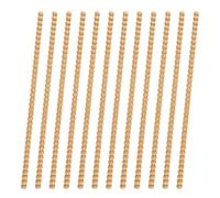 Lotsdonxia 12-Pack Decorative Wooden Bead Trim - 40cm Unfinished 3D Bobbin Moulding for DIY Home Furniture, Cabinet Edging, Wall, Shelf and Door Decoration Craft Projects