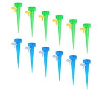 Lotsdonxia 12-Pack Self Watering Spikes, Automatic Plant Irrigation Devices with Adjustable Drip Valve, 6 Green & 6 Blue for Indoor & Outdoor Plants