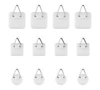 Lotsdonxia 12 Pcs Adhesive Wall Plate Hangers - No Nail Picture Hanging Hooks for Decorative Plates, Photo Frames & Wall Art, Invisible Mounting with Strong Hold (Round & Square Shapes)