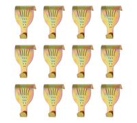 Lotsdonxia 12 Pcs Brass Picture Rail Hooks, Secure Hanging Kit with Wire, Durable Gold Finish for Art Display