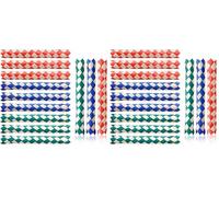 Lotsdonxia 12 Pcs Chinese Wooden Finger Traps Assorted Colours Eco-Friendly Handmade Classic Oriental Puzzle Toys for Adults, Parrot Play, Birthday Party Favours Gifts (Green, Red, Blue) (Pack of 2)
